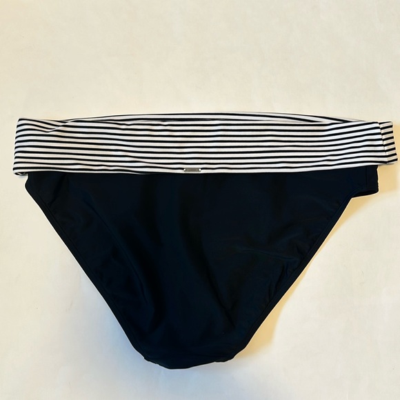 Panache Swim Bottom Size Large High Rise Anya Stripe Fold-Over Bikini Bottom - Picture 5 of 10